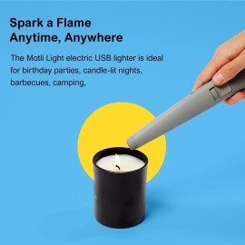 The Motli Light, USB Rechargeable Candle Lighter and flashlight, Lavender