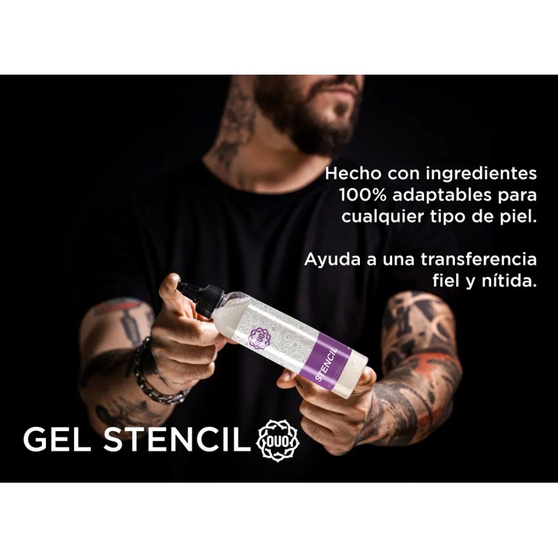 Pega Stencil Tatuajes Gel Hectográfico Ouo Alta Duración 4oz