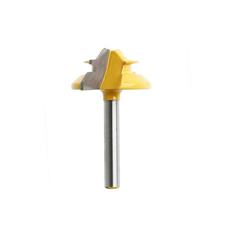 Vogueing Woodworking Tenon Milling Tool 45 Degree Yellow
