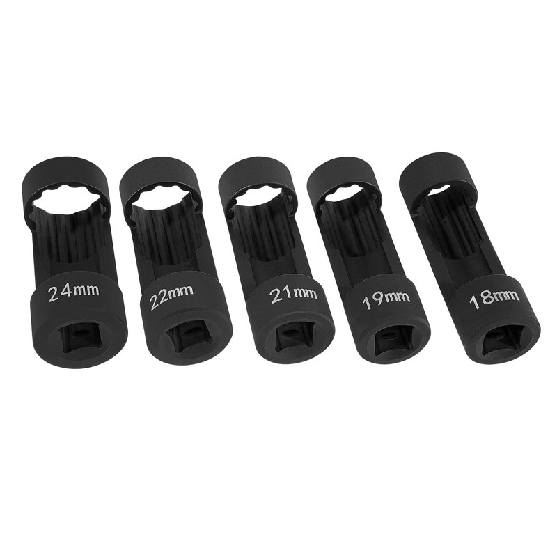 5PCS 12 Point 1/2" Drive Strut Nut Socket Set 18MM