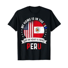 Peruvian American Patriot Heart is from Peru Flag T-Shirt