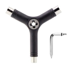 HIGHROCK All-in-One Skate Tools Multi-Function Portable Skateboard T Tool, Y Tool or T Tool Allen Key for Skateboard (Y-Black)