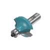 sourcing map Roundover Router Bit 1/2 Shank 1/2" Radius Carbide