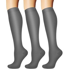 Compression Socks for Women and Men Circulation (3 Pairs) - Best for Nursing,Running,Travel Knee High Socks