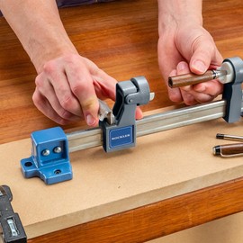 Threaded Pen Press Jig for Even Pressure - Sturdy & Durable Aluminum Pen Turning Press w/Feet for Added Stability - Easy to Setup & Store Pens Turner - Miniature Bar Clamp to Protect Pens Parts