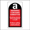 32 Warning Contains Asbestos 28MM x 50MM Safety Labels - (32 Pack)