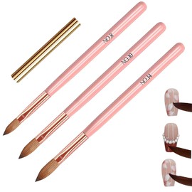 3-Piece Acrylic Nail Brush Set for Powder & Art - Professional Nail Brushes, for Nail Artists, Beginners, and Nail Art Enthusiasts