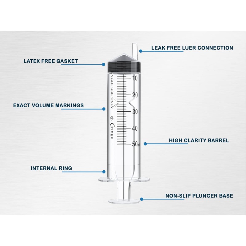 Ciringe 50 ml Syringe with 18G Pink Mixing Kit -