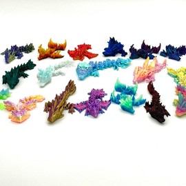 Tadlings Dragons Gift Set - Fantasy Collection Ornaments, Lightweight and Captivating - Color: 10 pack