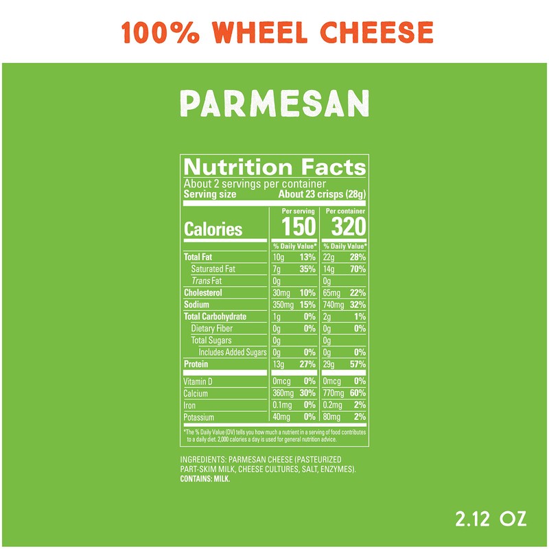 Whisps Cheese Crisps Parmesan Cheese | Protein Chips | Healthy