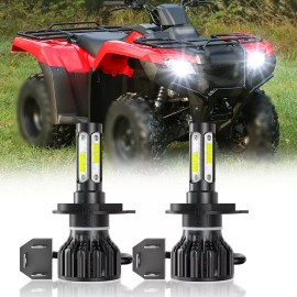 CHUSYYRAY For Honda Rancher 350 2001-2006 2pcs H4 LED Headlight Bulbs Conversion Kit 6000K