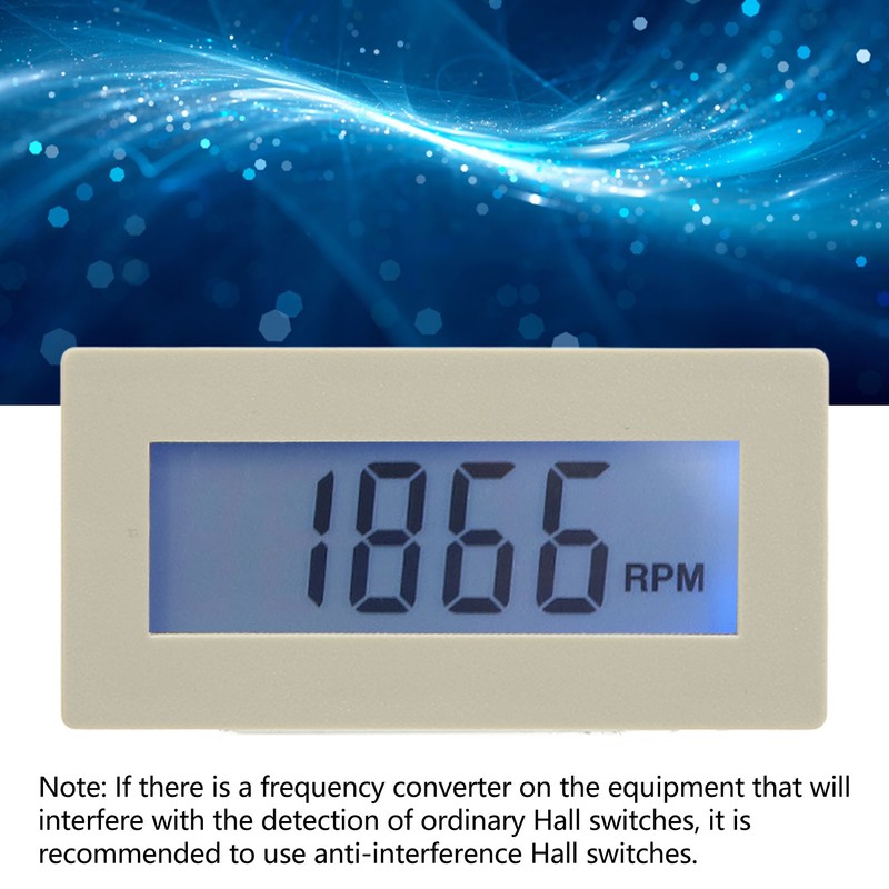 Motor Tachometer 10 to 9999 LCD Display Accurate Measurement RPM