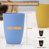 LATERN Pack of 12 Reusable Plastic Cups, 360 ml, Unbreakable