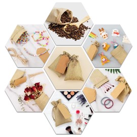 30 Bolsa de Arpillera Con Cierre de Cordón, 13 x 18CM Bolsas de Lino para Bodas, Bolsas de Joyeríade Lino, Bolsas de Yute de Arpillera, Bolsas de Regalo de Arpillera para Cumpleaños Navideñas Fiestas