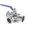 3-Way Ball Valve, 1.5 Inch Sanitary Ball Valve Clamp, 1/2