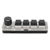 USB Mini 4 Key Keypad with Knob Blue Switch RGB