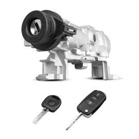 Ignition Switch Lock Assembly Replace 1K0905851B Compatible with VW Jetta 2006-2018 Eos 2007-2011 Golf 2004-2011 Rabbit 2006-2009 Tiguan 2008-2011, with Intelligent Key Shell and Mechanical Key