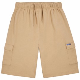 Wrangler Big and Tall Cargo Shorts for Men - Fleece Heavyweight Casual Lounge Mens Sweat Shorts, Drawstring, 10" Inseam Khaki