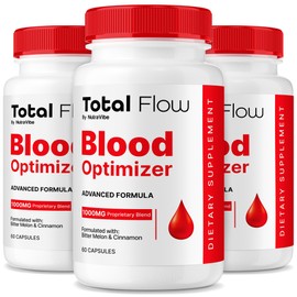 (3 Pack) Total Flow Blood Balance – Total Flow Blood Optimizer Formula with Natural Ingredients to Support Daily Energy, Healthy Circulation, Balanced Levels, Easy-to-Take Pills (180 Capsules)
