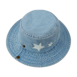 Summer Denim Fisherman Hat for Women Men Wide Brim Sun Bucket Cowboy Hat UV Protection Sun Beach Traverl Cap