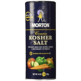 Morton Kosher Salt Coarse, 16 Oz (Pack of 3)