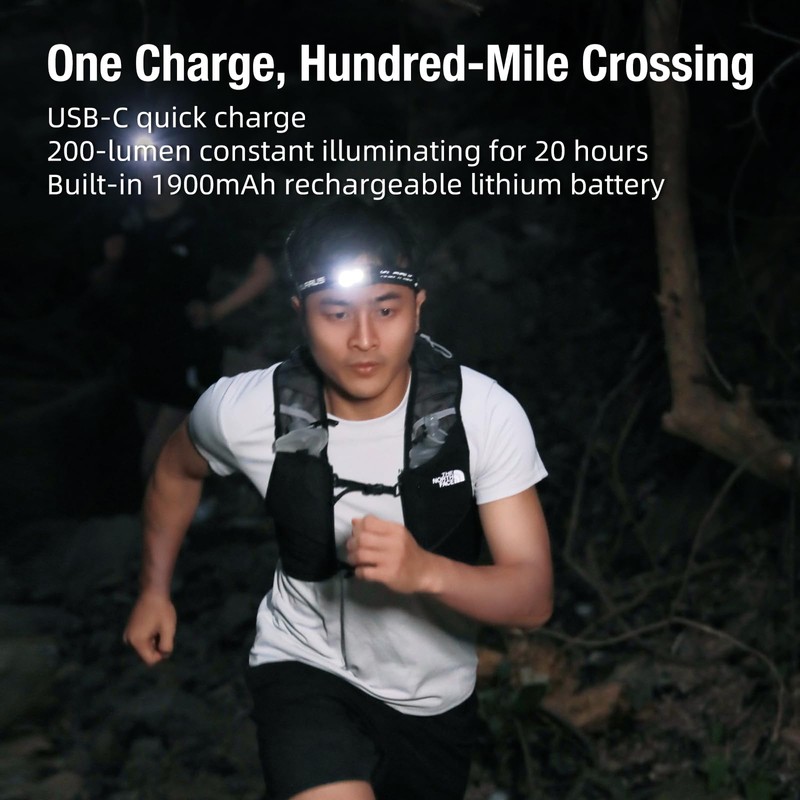 klarus HM5 800 Lumens Ultra Thin Lightweight Trail Running Headlamp