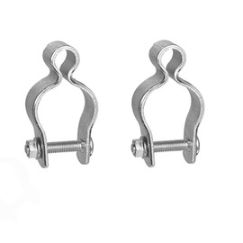 2 Pack 1-3/8inch Chain Link Fence Frame Gate Post Hinge/Galvanized Steel Zinc Plated Pipe Gate Hinge for 1-3/8 Outside Diameter Post/Pipe, Nut/Bolt Included for Hinge