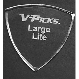 V-Picks™ Large Pointed Lite Guitar and Mandolin Picks for Guitar and Mandolin 1.5 mm Crystal Clear