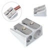 Unbranded Top grade Stationery Pencil Sharpener Double Hole Metal Bevelled