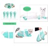 MSMUOEZ Anti-Scratch Silicone Cat Shoes, Adjustable Multifunctional Anti-Bite Shower Net,