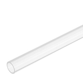 MECCANIXITY Acrylic Pipe Rigid Round Plastic Clear Tube 7mm ID 9mm(3/8 Inch) OD 305mm(12") for Lamps and Lanterns, Water Cooling System 2pcs