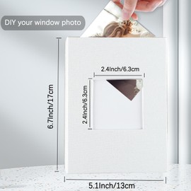 Miaikoe Small Photo Album 6x4 50 Pockets 2 Packs, Slip in Top Loading Linen Album Book Holds 100 Vertical 10x15cm Photos for Family Wedding Baby(White)