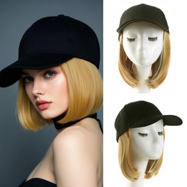 doremi Peluca Sombrero Sombrero Sintético Con Cabello Ajustable Con Cabello Adecuado Para Uso Diario