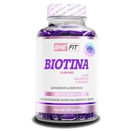 BHP NUTRITION Biotina con Ácido Hialurónico y Colageno Hidrolizado| 100 caps | Suplemento Alimenticio específico para piel y uñas| alta biodisponibilidad