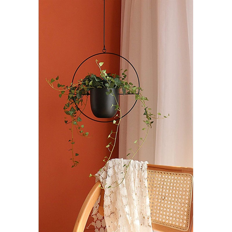 ABETREE Hanging Planter for Indoor Outdoor Plants Metal Mid Century
