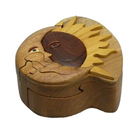 Sun & Moon Wood Puzzle Box