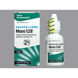 MURO Bausch + Lomb Muro 128 Sodium Chloride Hypertonicity Ophthalmic Solution 2% 15 M