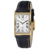 Boccia 3285-09 Women's Analogue Quartz Watch with Leather Strap, Gold/Black, Strap.