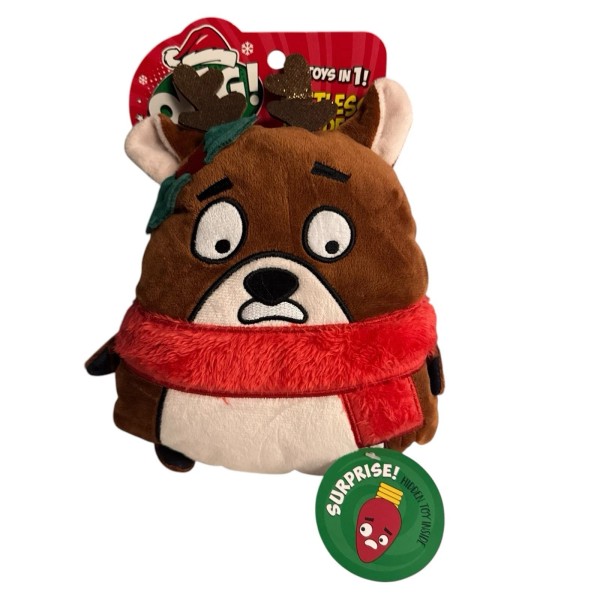 OMG! Surprise Holiday REINDEER 2 in 1 Hidden Dog Toy