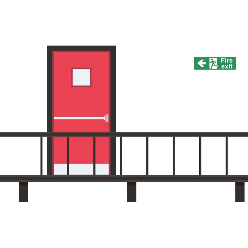 315mm x 105mm x 3mm premium composite aluminium Fire exit