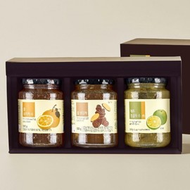 Healthy Traditional Tea Gift Set: Yuja, Ginger, Green Tangerine for Chuseok & Lunar New Year Traditional Tea Gift Set