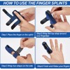 COYUN Pack of 3 Finger Splints, Adjustable Finger Support, Snap