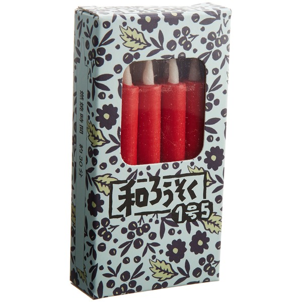 Japanese Candles No. 1 5 (Red) Boxed (10 Pack)