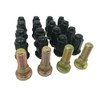 Wheel Studs for Yamaha Raptor 700R and YFZ 450R by R.A.D Set of 4 Studs W/ 16 New Black HD Lug Nuts