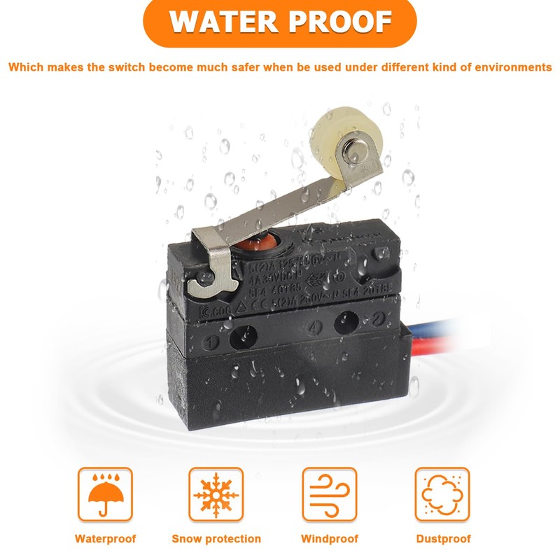 HUAREW 2 Pack Micro Limit Switch 6A 12V DC Micro