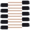 CustomyLife 10 Pcs 1inch Foam Paint Brushes Wood Handle Sponge
