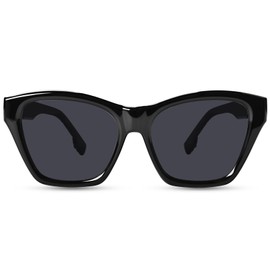 ZESAKER Cateye Sunglasses Womens Trendy Classic Sun Glasses Fashion Shades Retro Sunnies Cat Eye Driving Glasses for Ladies UV400 Protection (Black)