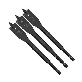 3 x SabreCut SCRIW18_3 18mm x 152mm Impact Rated Flat Wood Spade Bits Compatible with Bosch Dewalt Makita Milwaukee and Many Others
