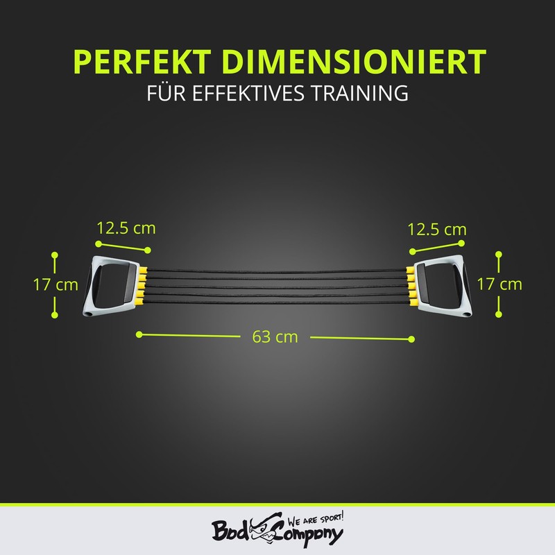 Bad Company Chest Expander I 5-Way Adjustable Resistance Bands with