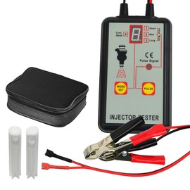 Probador de inyector de combustible automotriz, 12 V, 4 modos de pulso, sistema de presión de combustible de vehículo de mano, medidor de herramienta de prueba de escaneo de diagnóstico, prueba